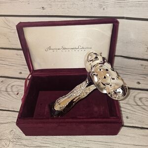 American Silversmiths By Godinger Asparagus Tongs w/ Box Reproduction Of Tiffany